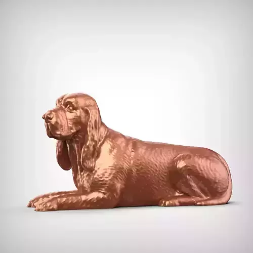 Bloodhound Dog 3D Print Model Pose 08 3D print model