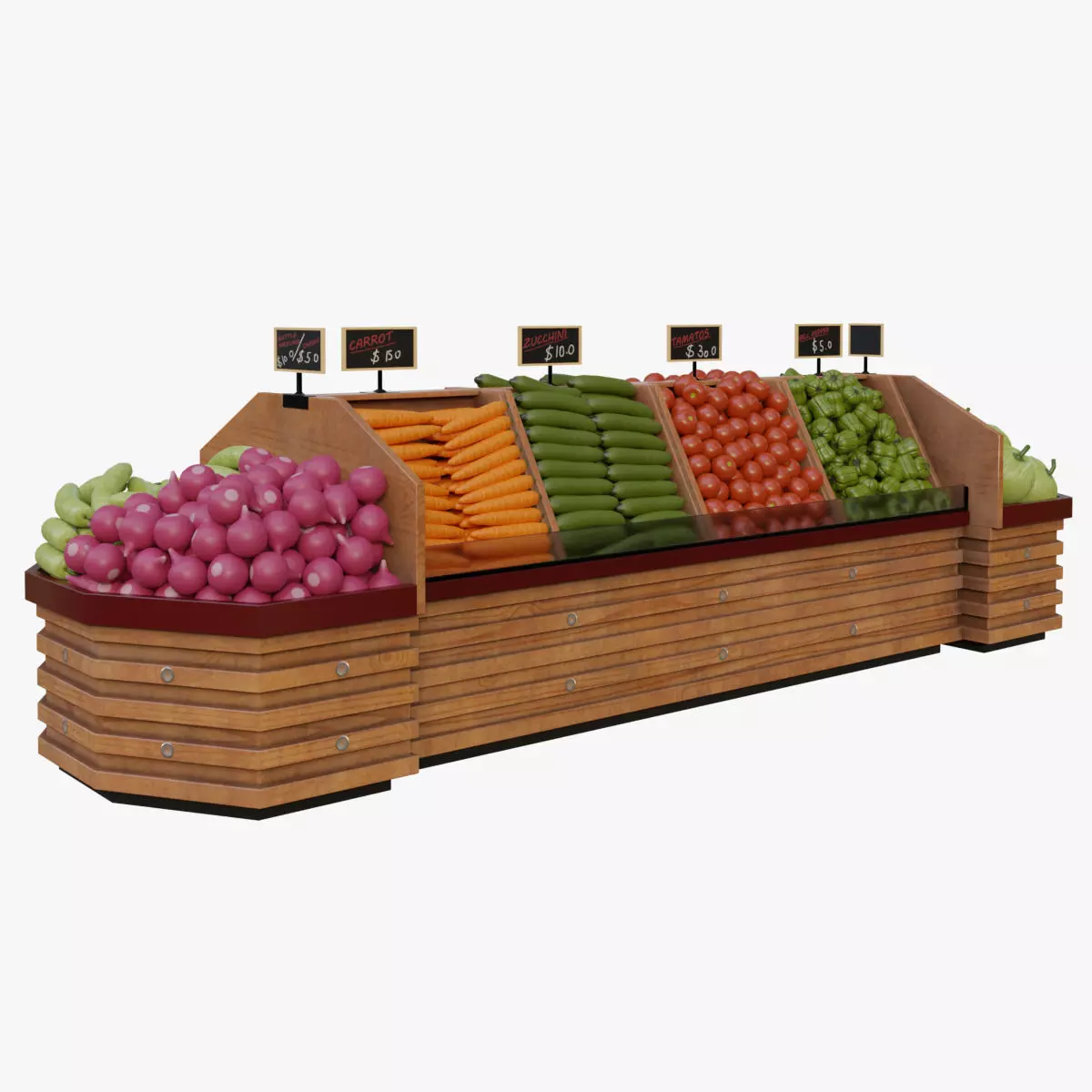 Vegetables Showcase 3D model