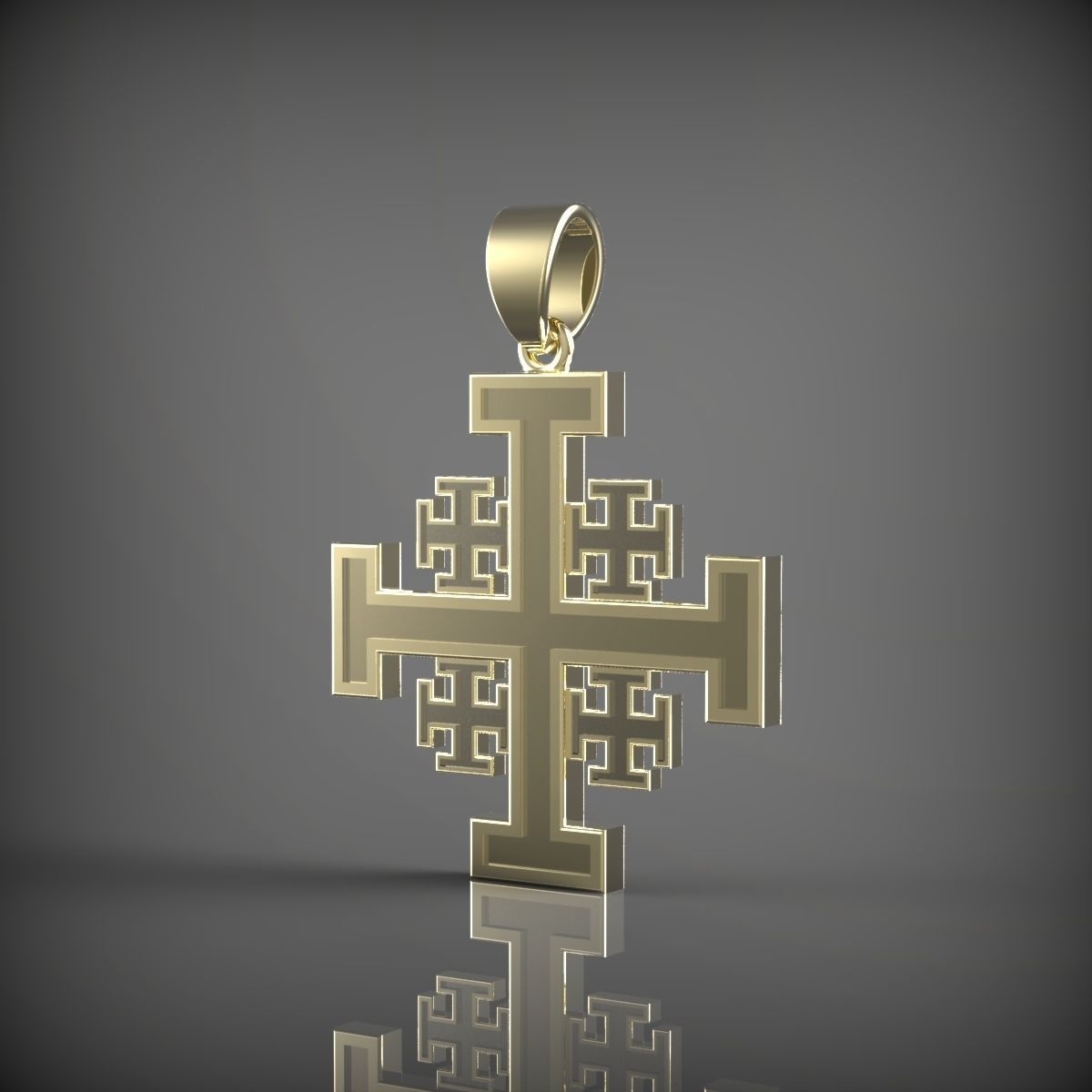 Jerusalem Cross 3D print model_4