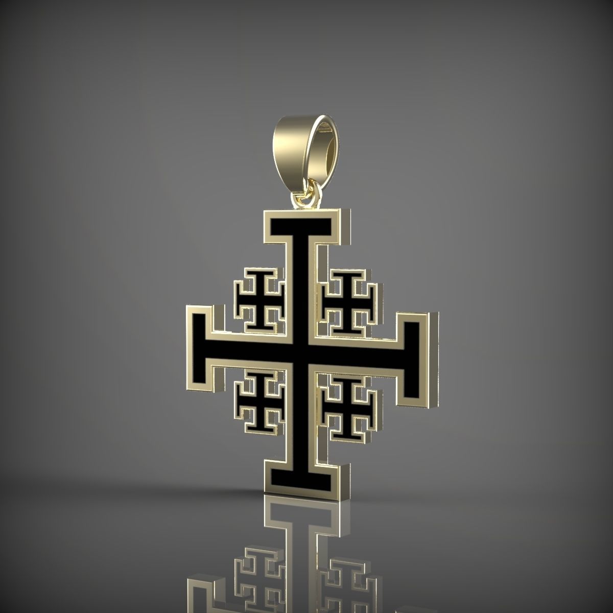 Jerusalem Cross 3D print model_3