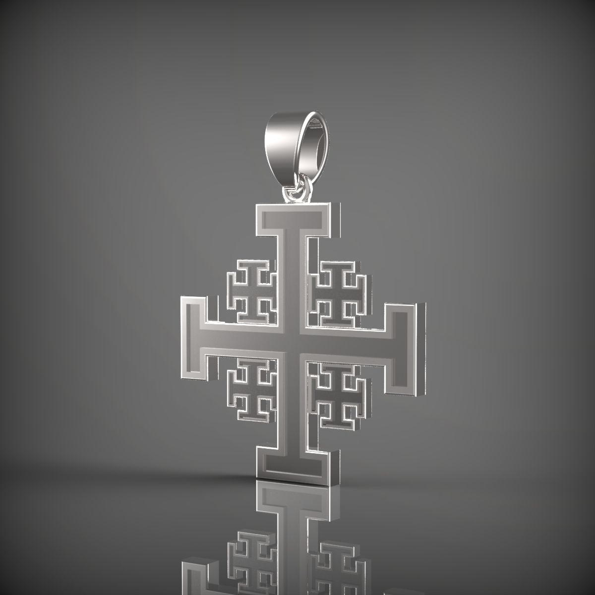 Jerusalem Cross 3D print model_1