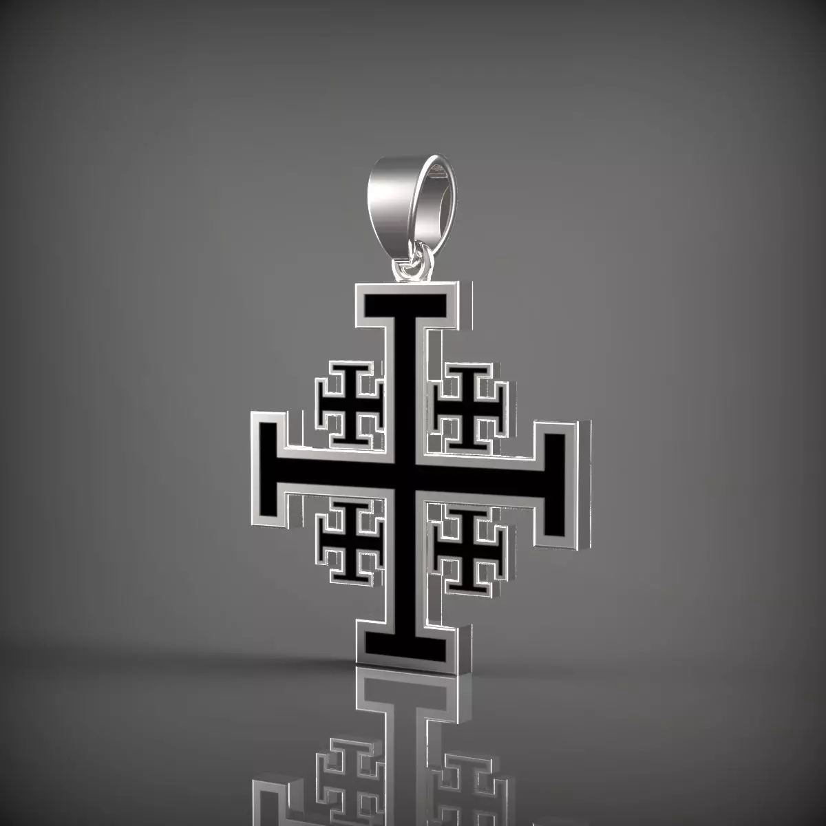 Jerusalem Cross 3D print model_0
