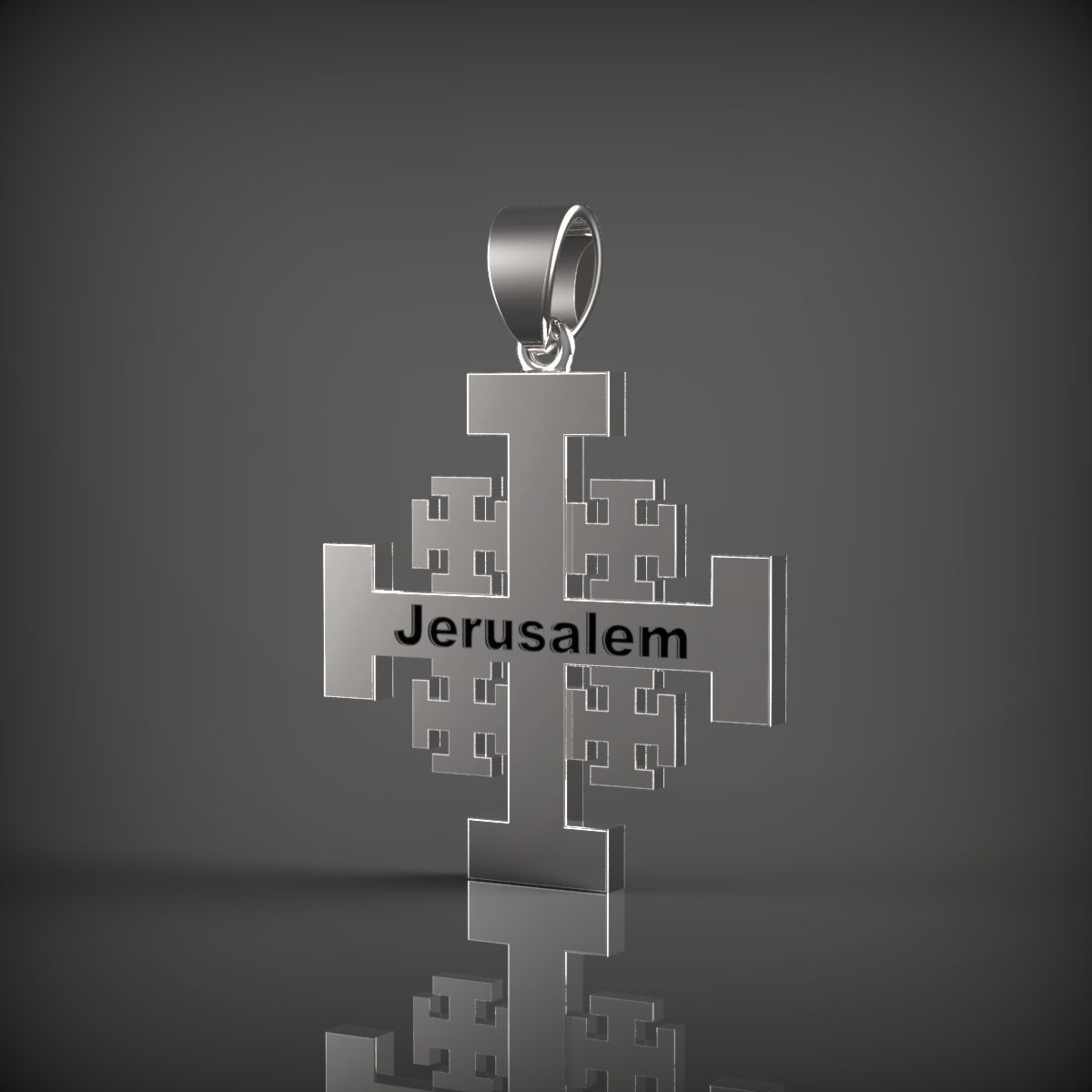 Jerusalem Cross 3D print model_2