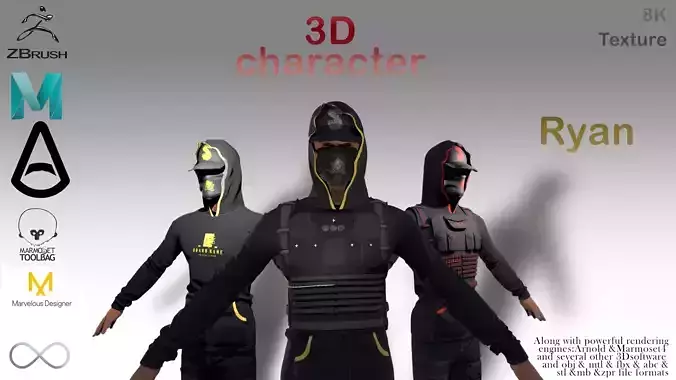 RYAN-3D CHARACTER 3D model