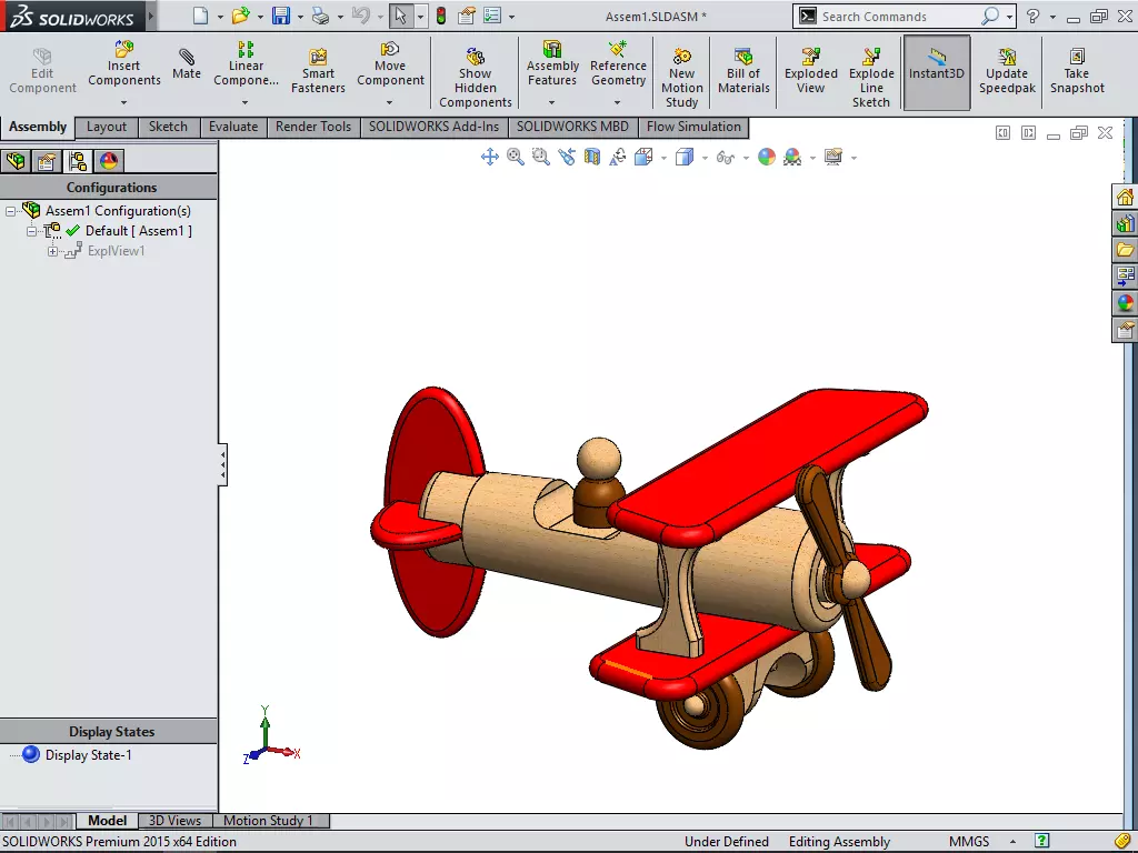 Toy airplane 3D model_0