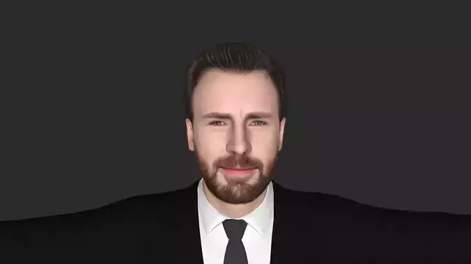 Chris Evans Hyper Realistic Full Body Fully Rigged 3D Character