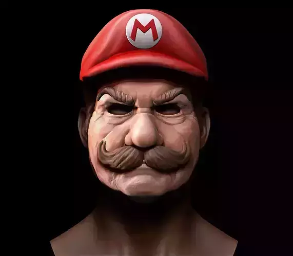 Super Mario Mask 3D print model