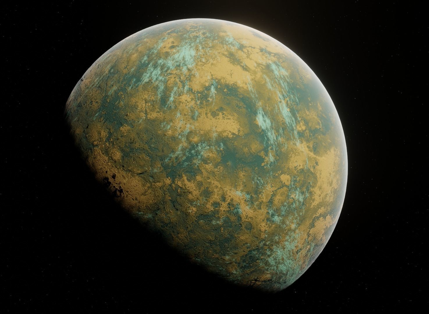 Planet Space Ready to game  Low-poly 3D model_8