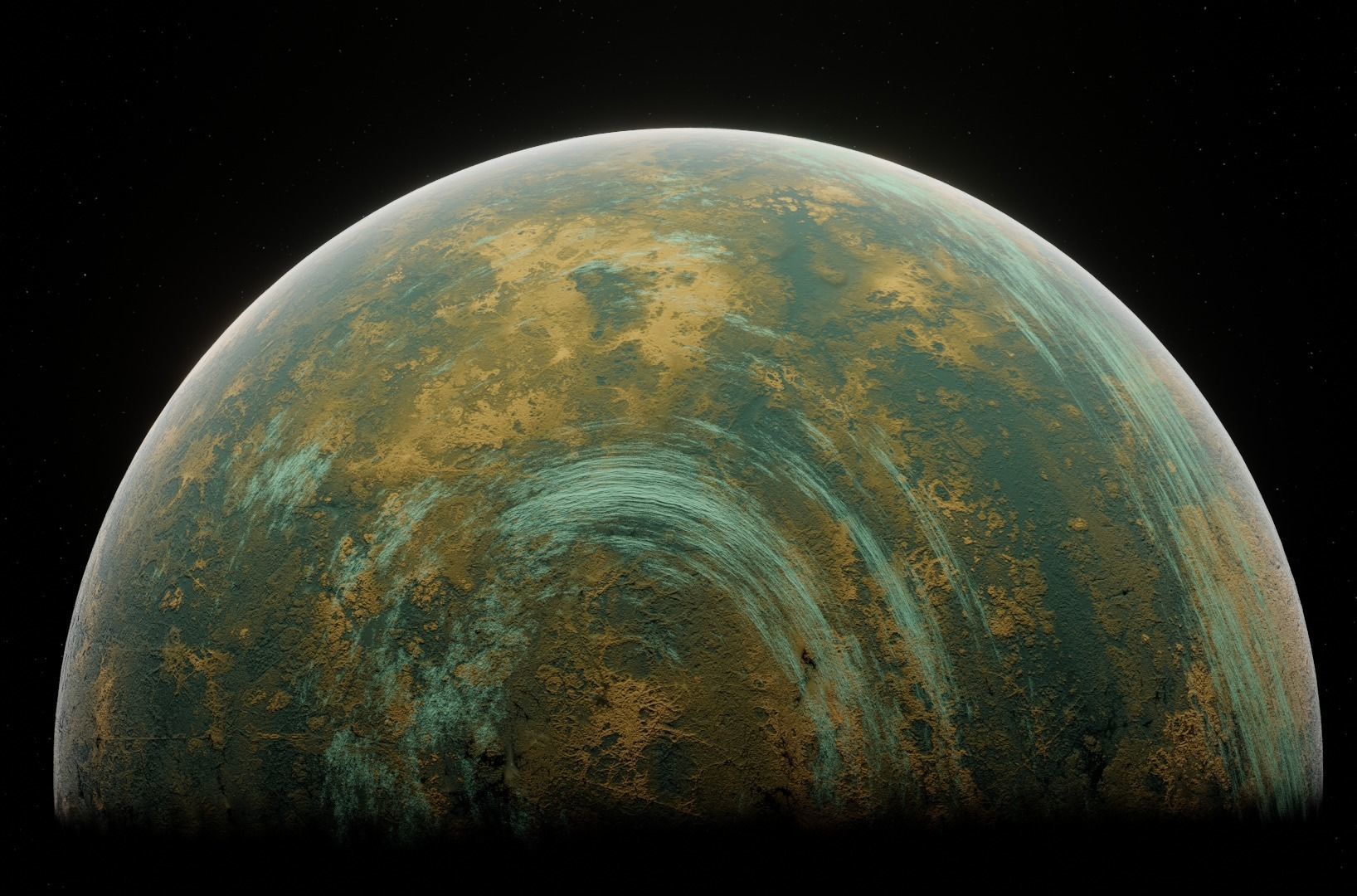 Planet Space Ready to game  Low-poly 3D model_1