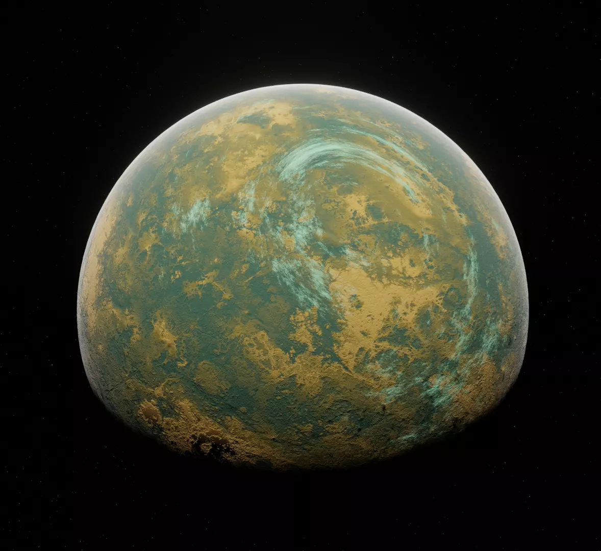 Planet Space Ready to game  Low-poly 3D model_0