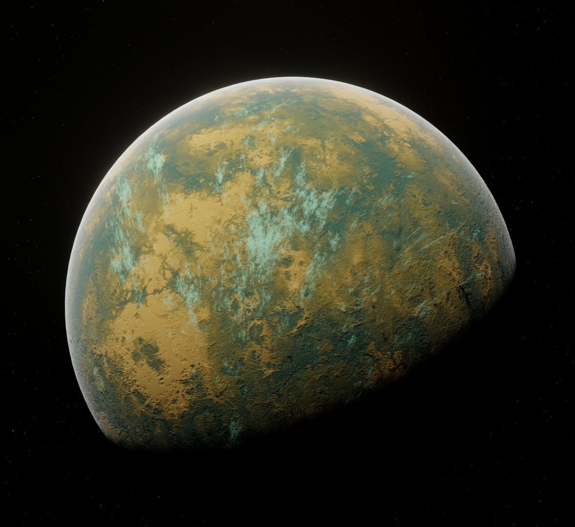 Planet Space Ready to game  Low-poly 3D model_3