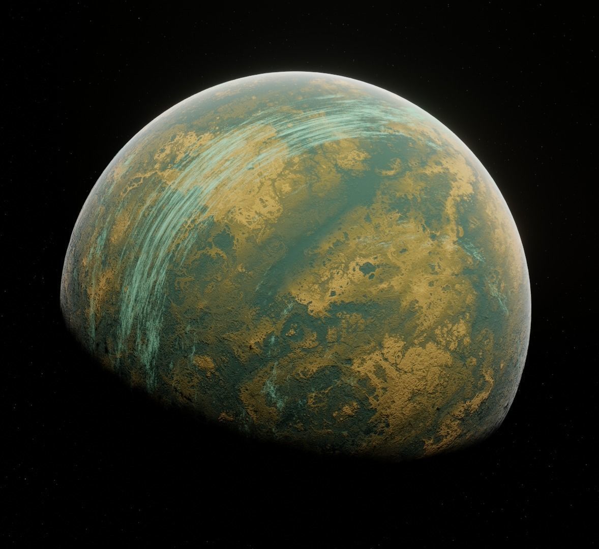 Planet Space Ready to game  Low-poly 3D model_6