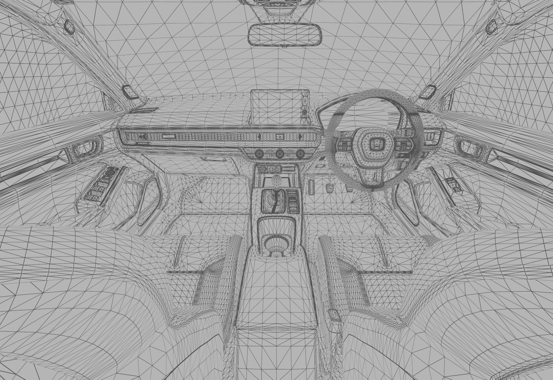 Honda Civic Type R 2022 HQ interior and Mugen bodykit 3D model_53