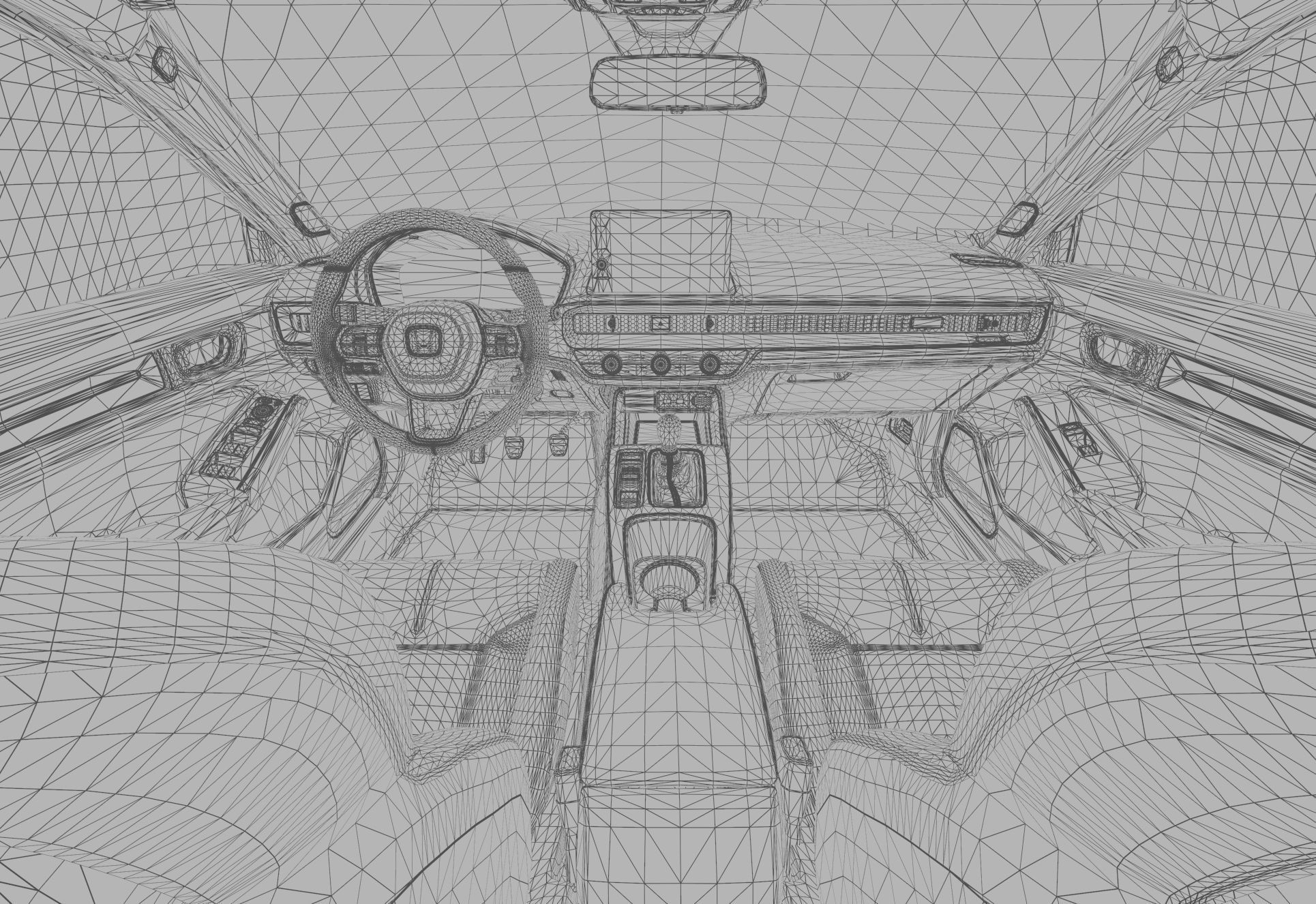 Honda Civic Type R 2022 HQ interior and Mugen bodykit 3D model_54