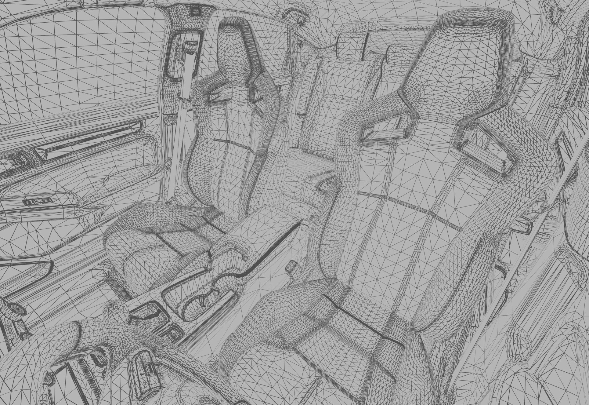 Honda Civic Type R 2022 HQ interior and Mugen bodykit 3D model_55