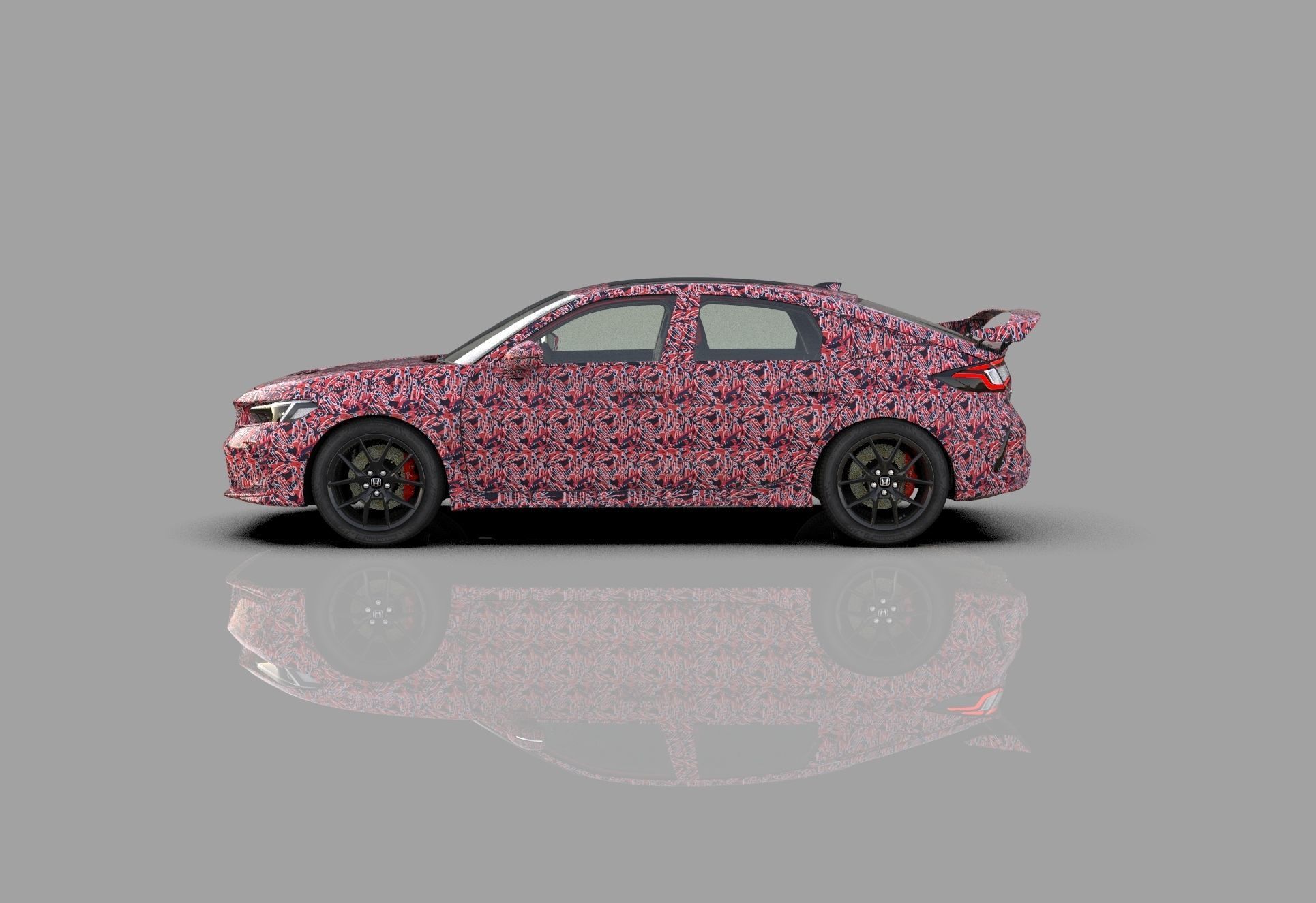 Honda Civic Type R 2022 HQ interior and Mugen bodykit 3D model_20