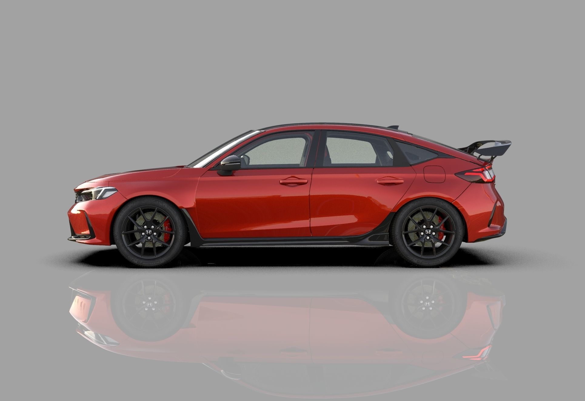 Honda Civic Type R 2022 HQ interior and Mugen bodykit 3D model_2