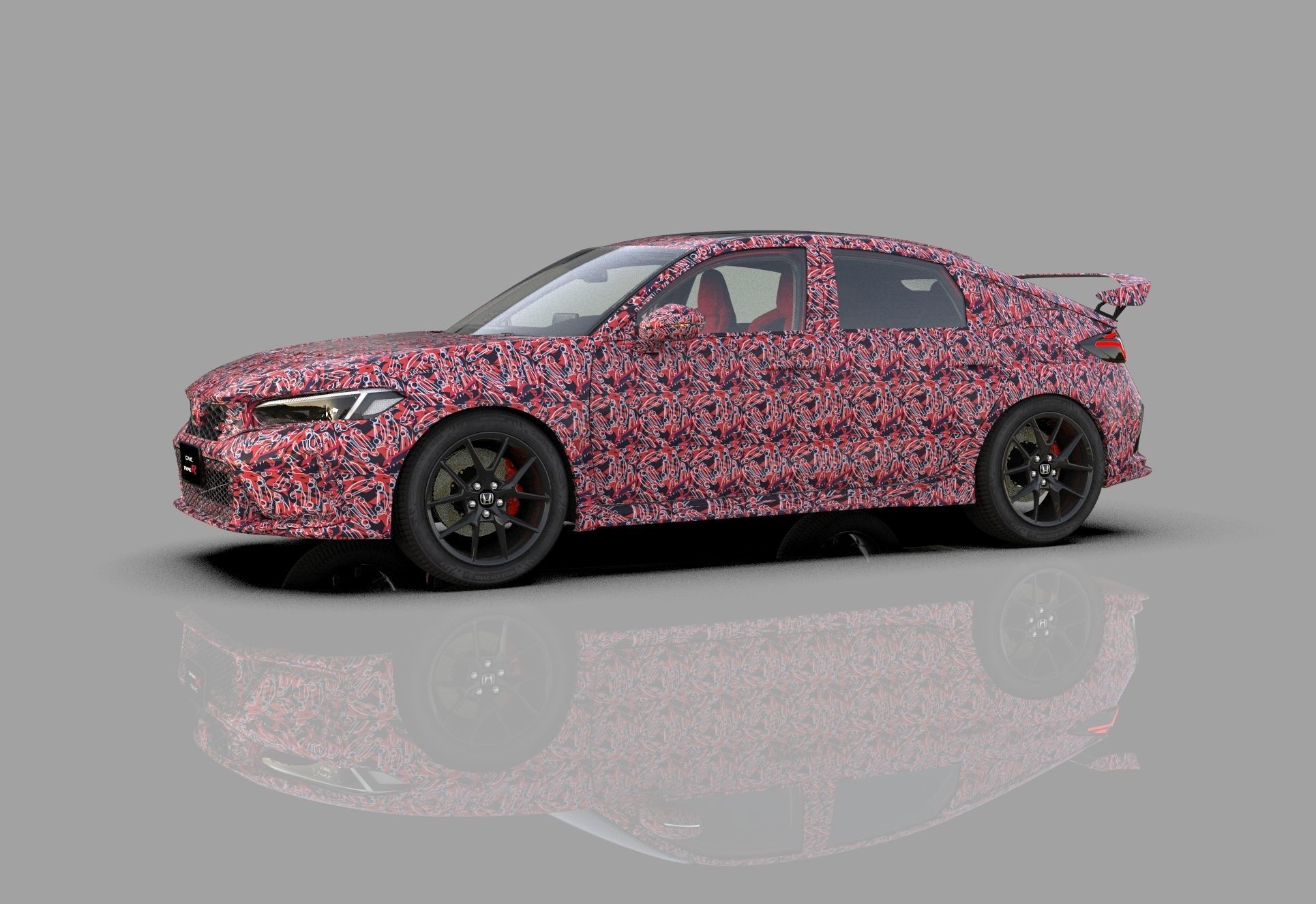 Honda Civic Type R 2022 HQ interior and Mugen bodykit 3D model_19