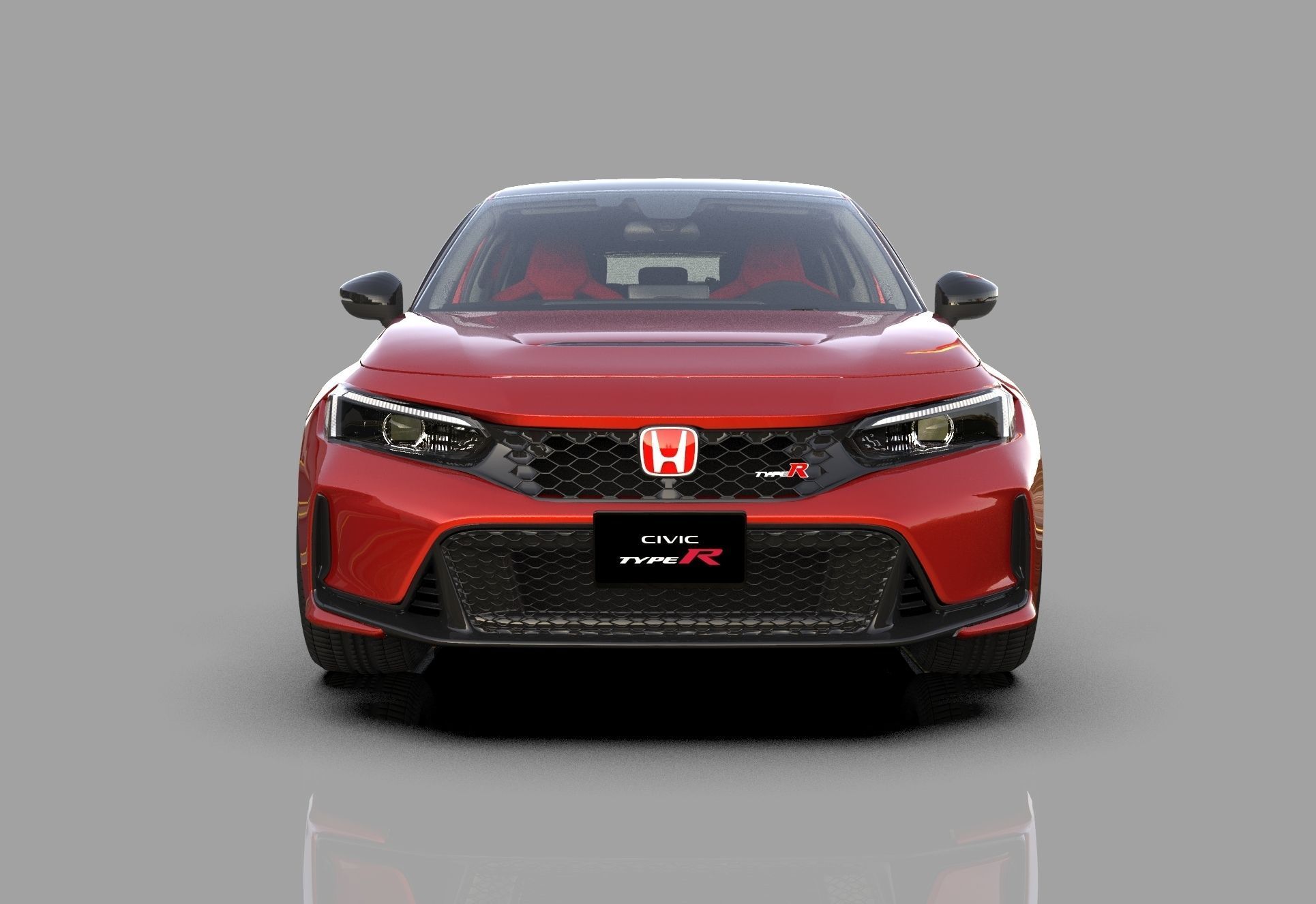 Honda Civic Type R 2022 HQ interior and Mugen bodykit 3D model_6