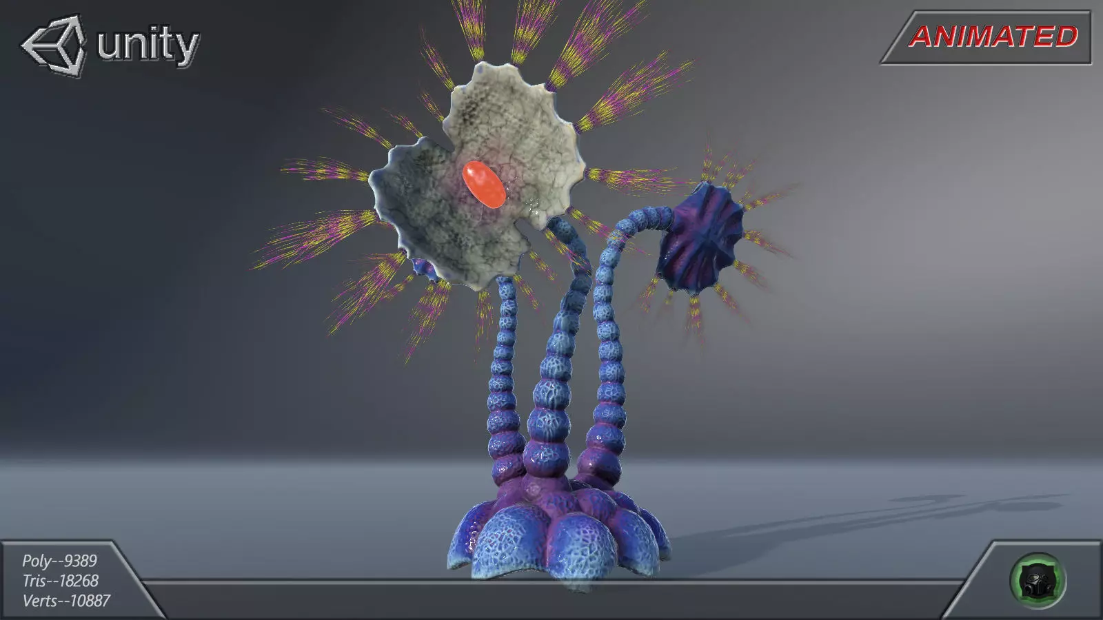Alien flora - plant 36 Low-poly 3D model