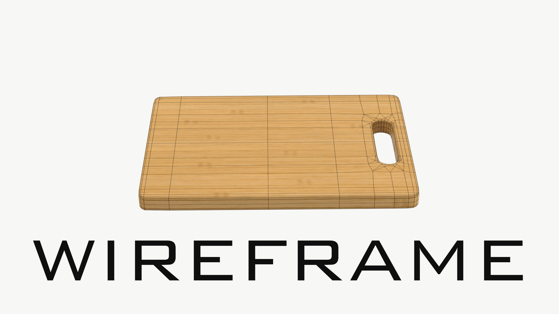 Chopping Board Low-poly 3D model_6