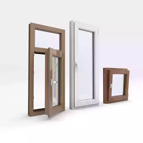 Adjustable and Rigged PVC Window 3D model Adjustable and Rigged PVC Window 3D model