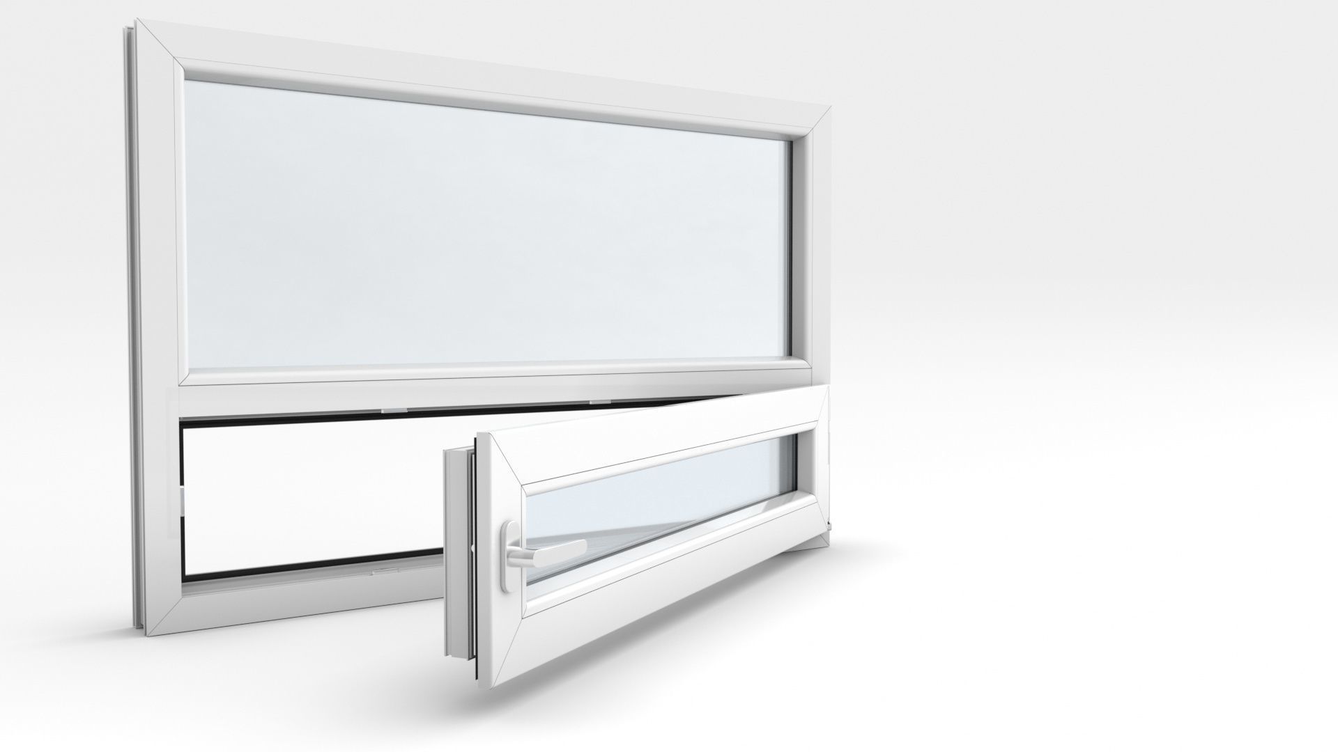 Adjustable and Rigged PVC Window 3D model_21