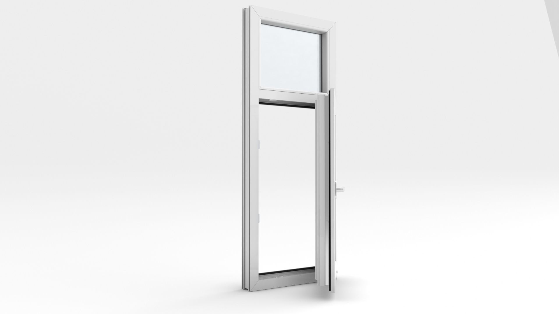 Adjustable and Rigged PVC Window 3D model_12
