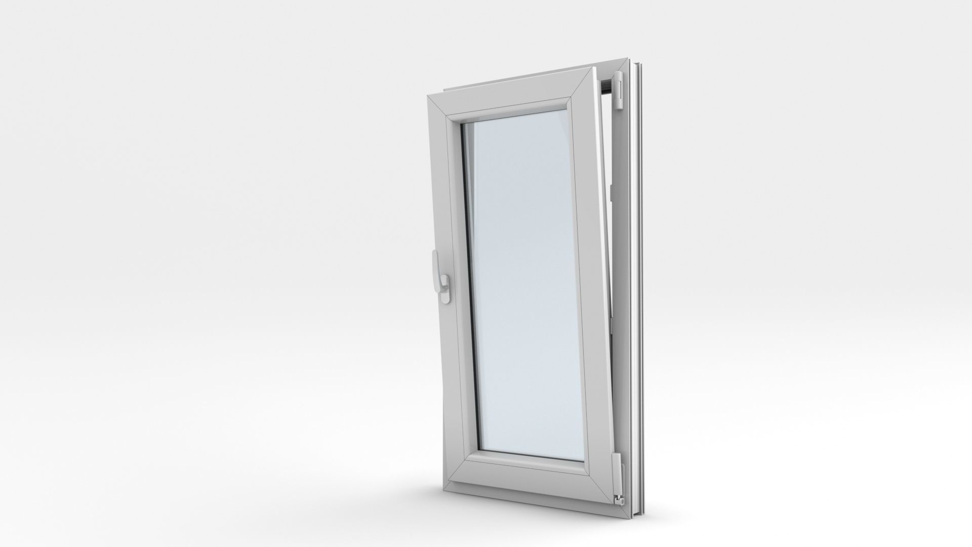 Adjustable and Rigged PVC Window 3D model_5
