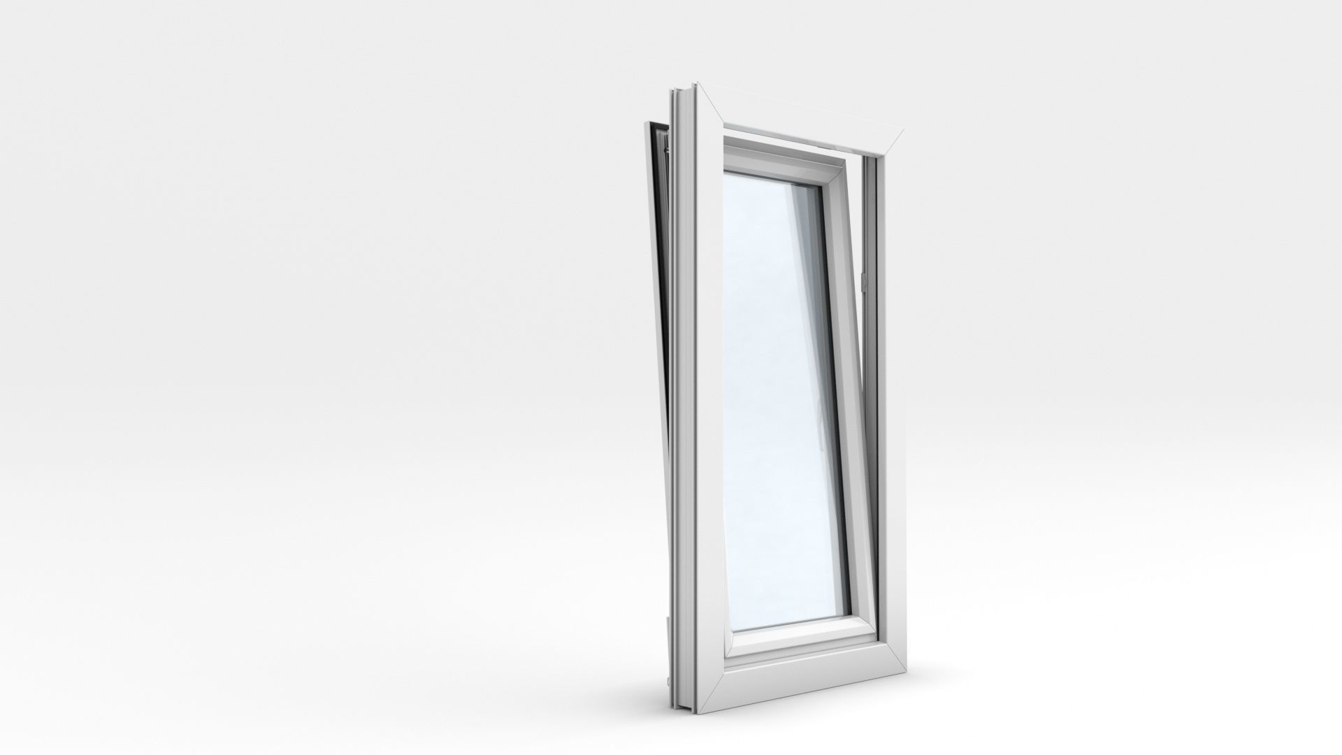 Adjustable and Rigged PVC Window 3D model_6