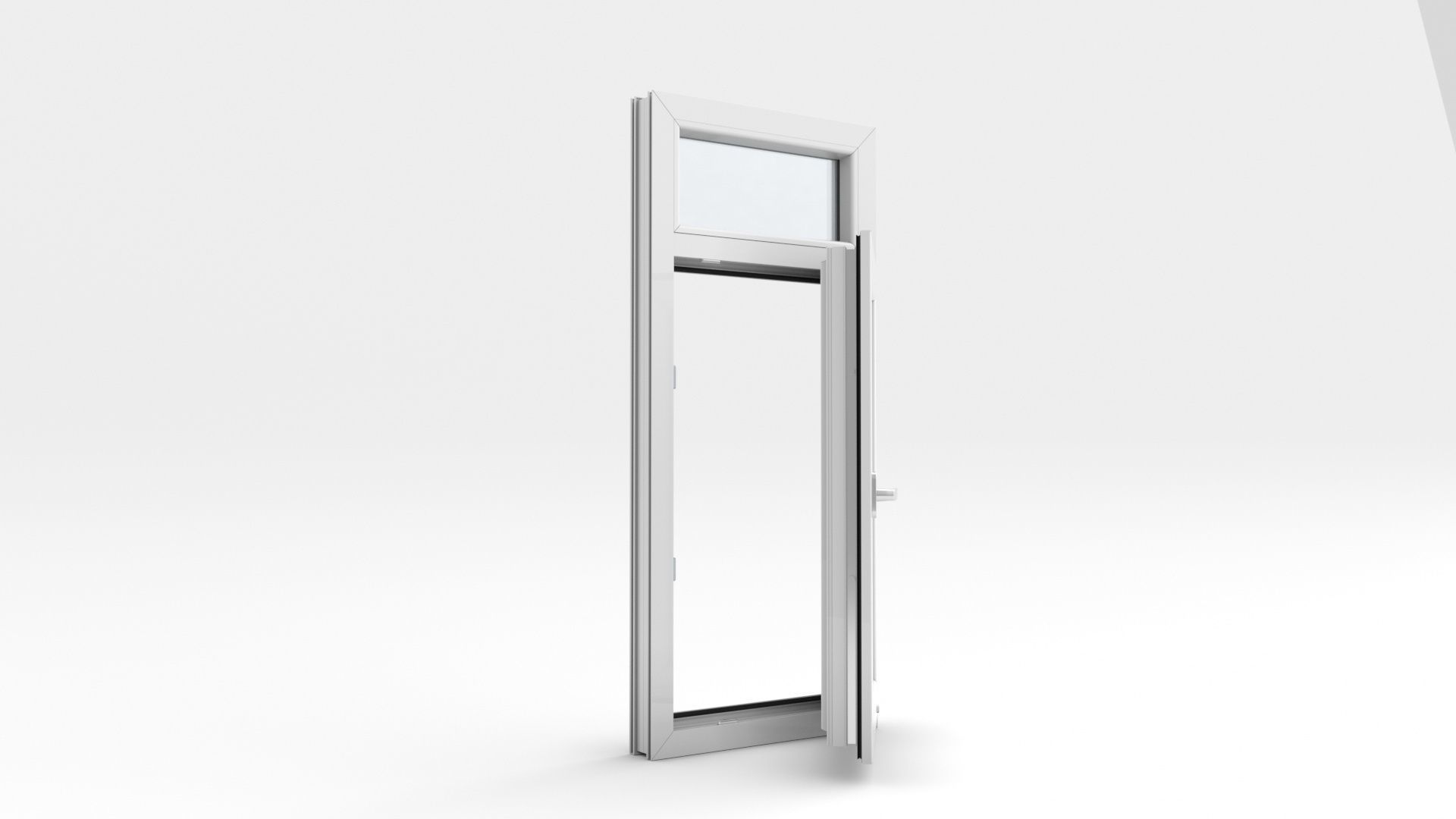 Adjustable and Rigged PVC Window 3D model_11