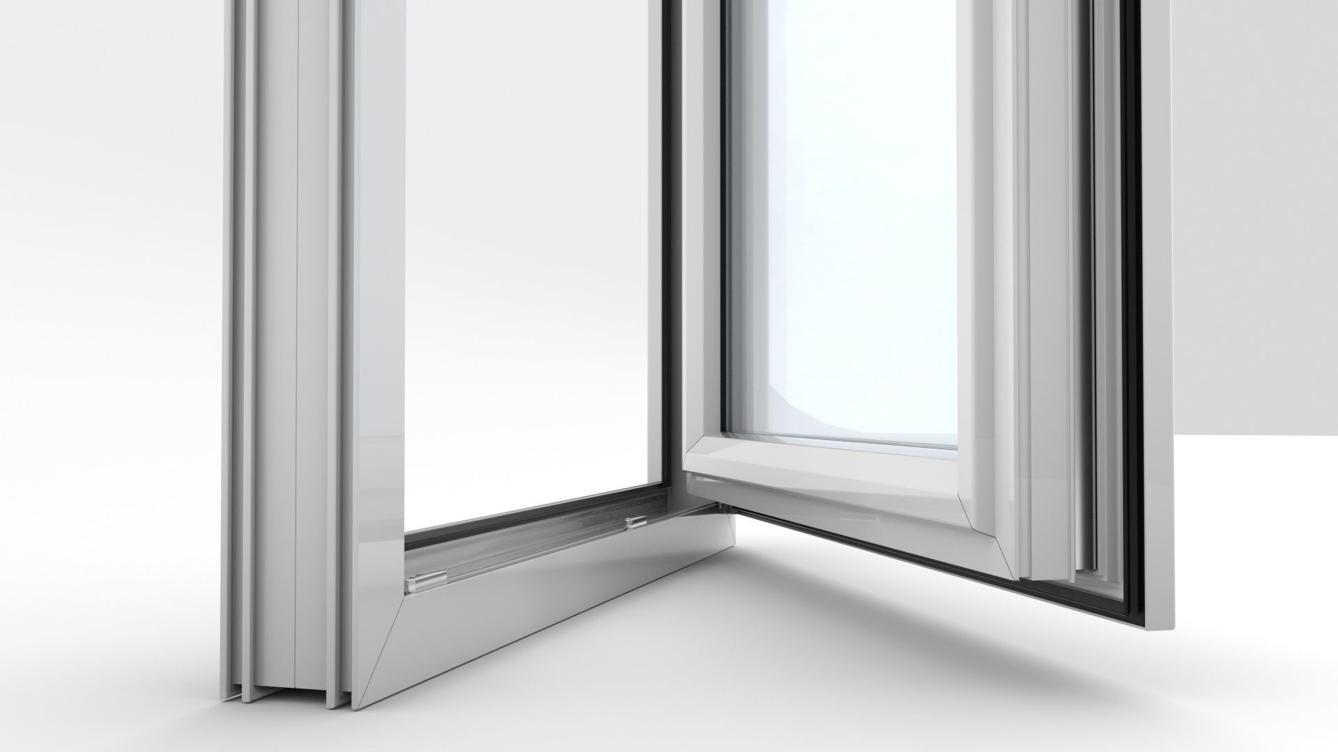 Adjustable and Rigged PVC Window 3D model_24