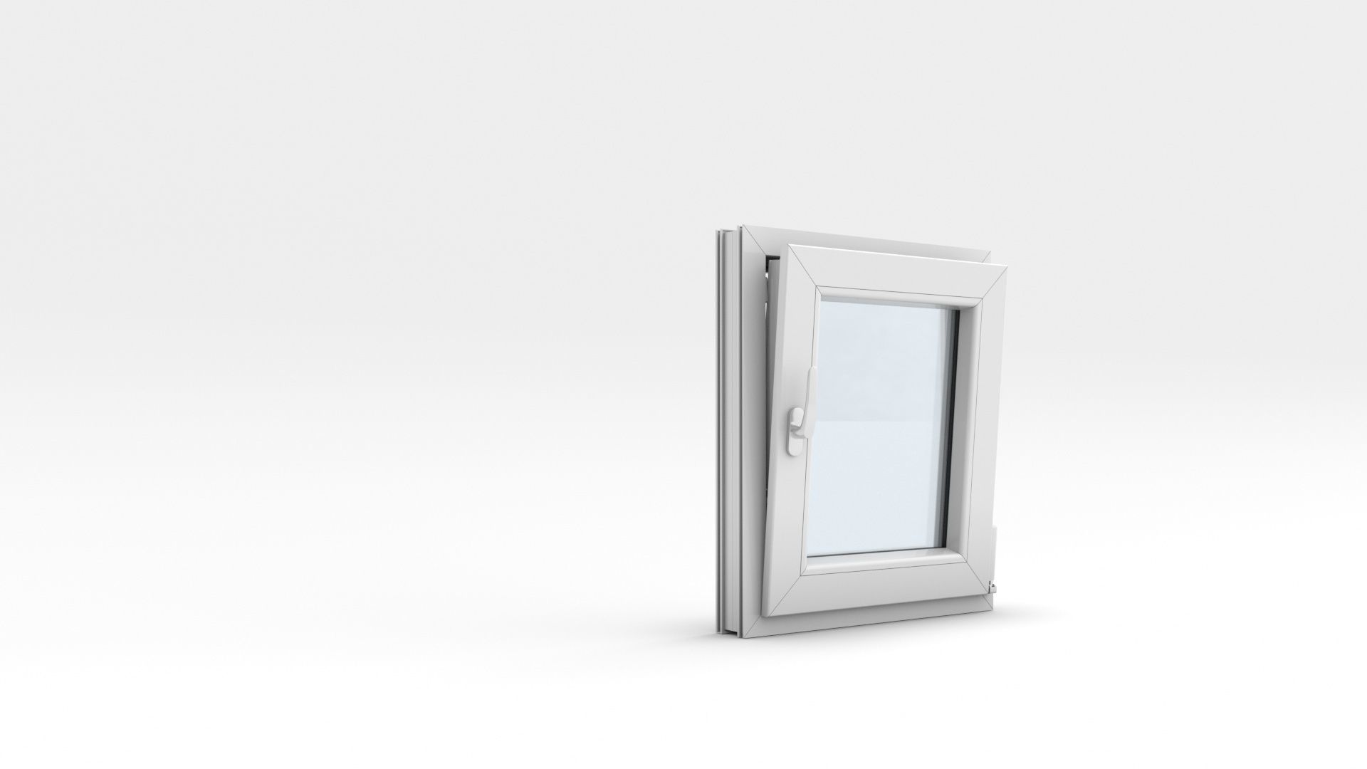 Adjustable and Rigged PVC Window 3D model_7