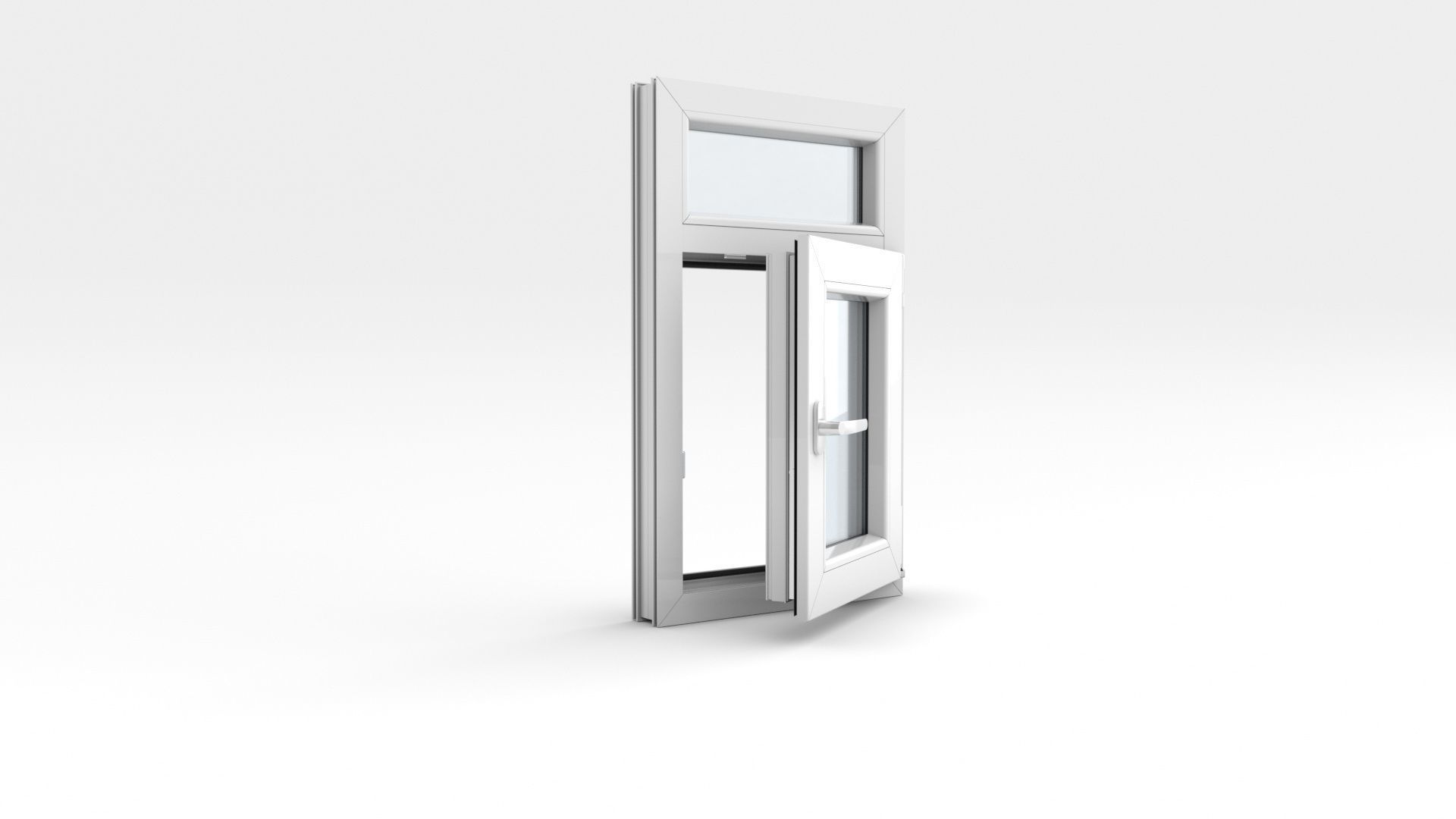 Adjustable and Rigged PVC Window 3D model_23