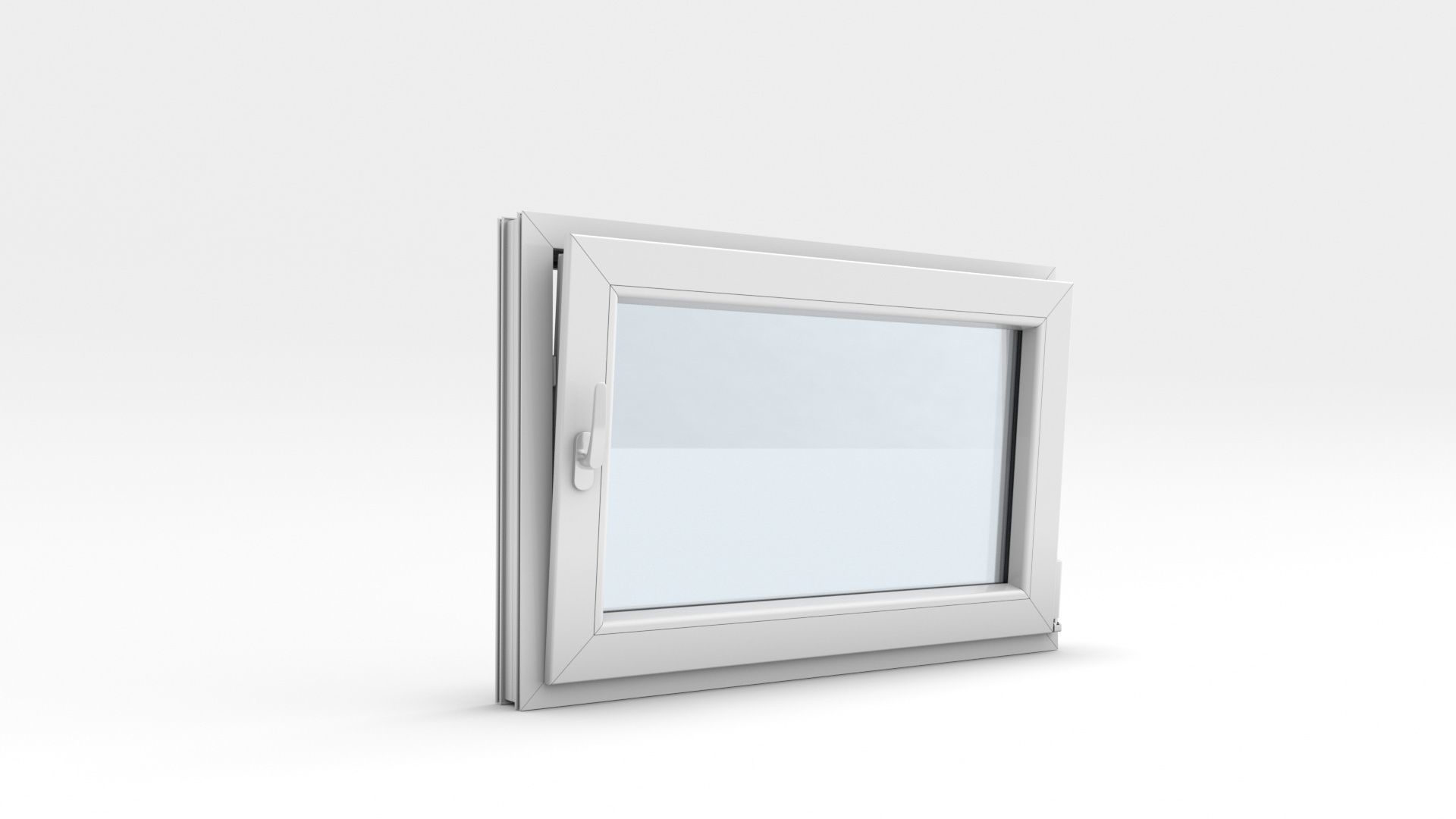 Adjustable and Rigged PVC Window 3D model_8