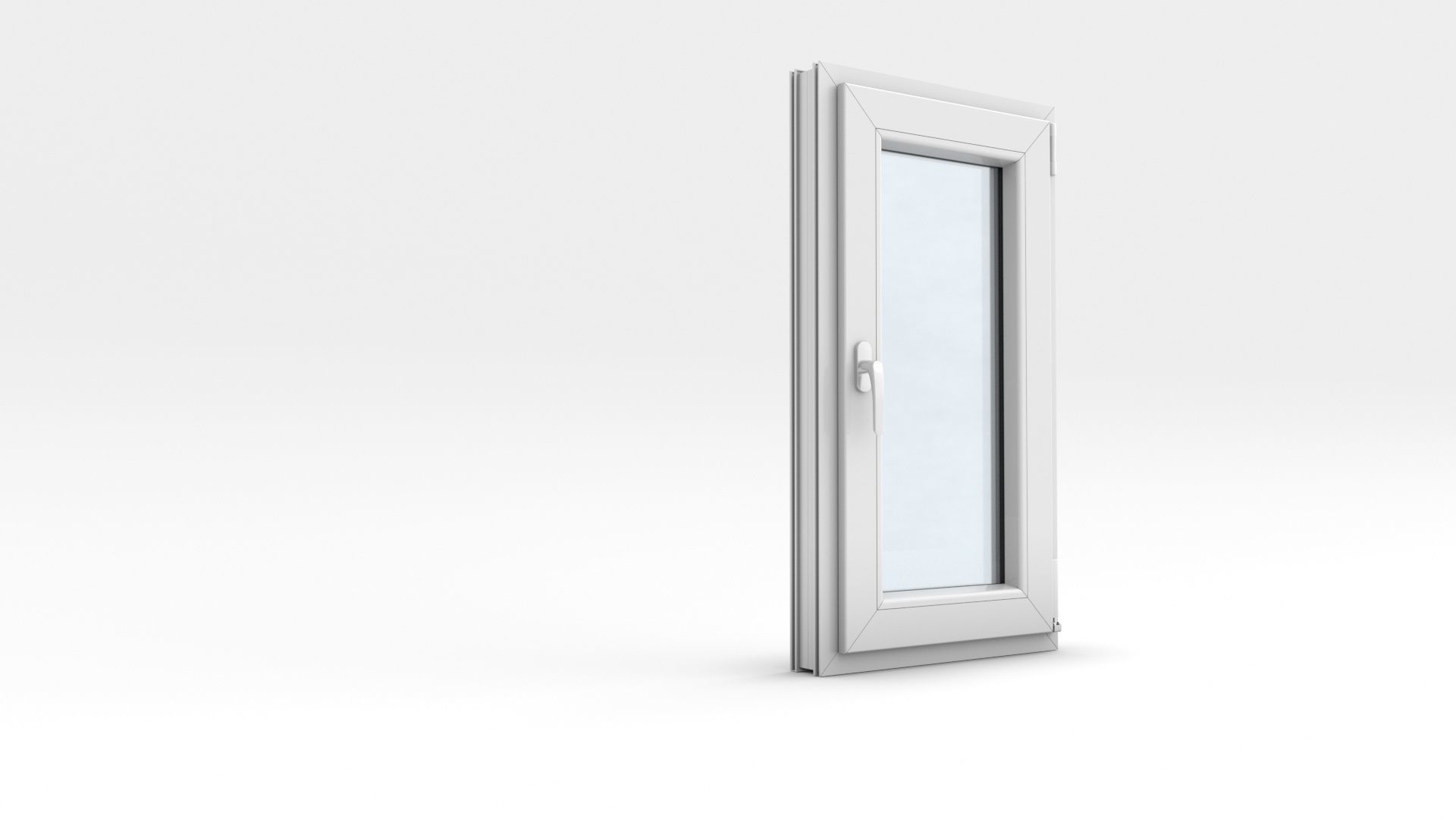 Adjustable and Rigged PVC Window 3D model_9