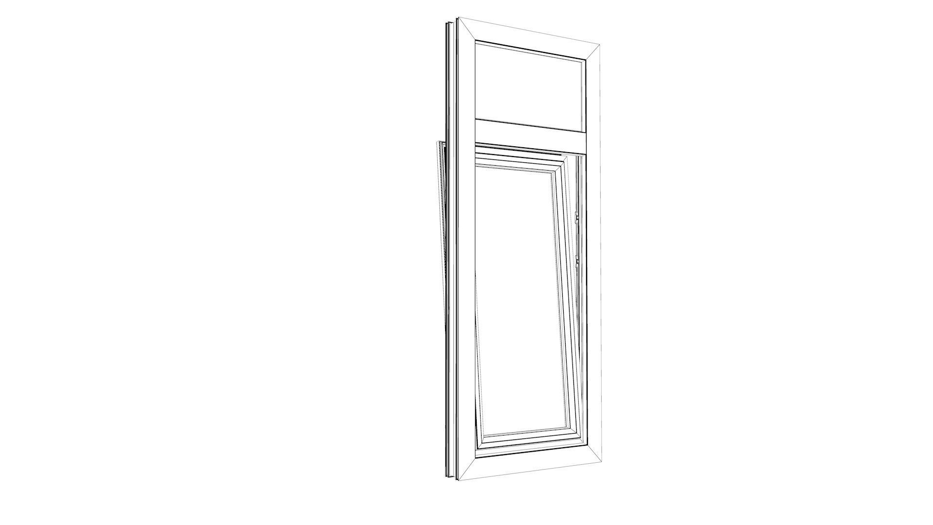 Adjustable and Rigged PVC Window 3D model_39