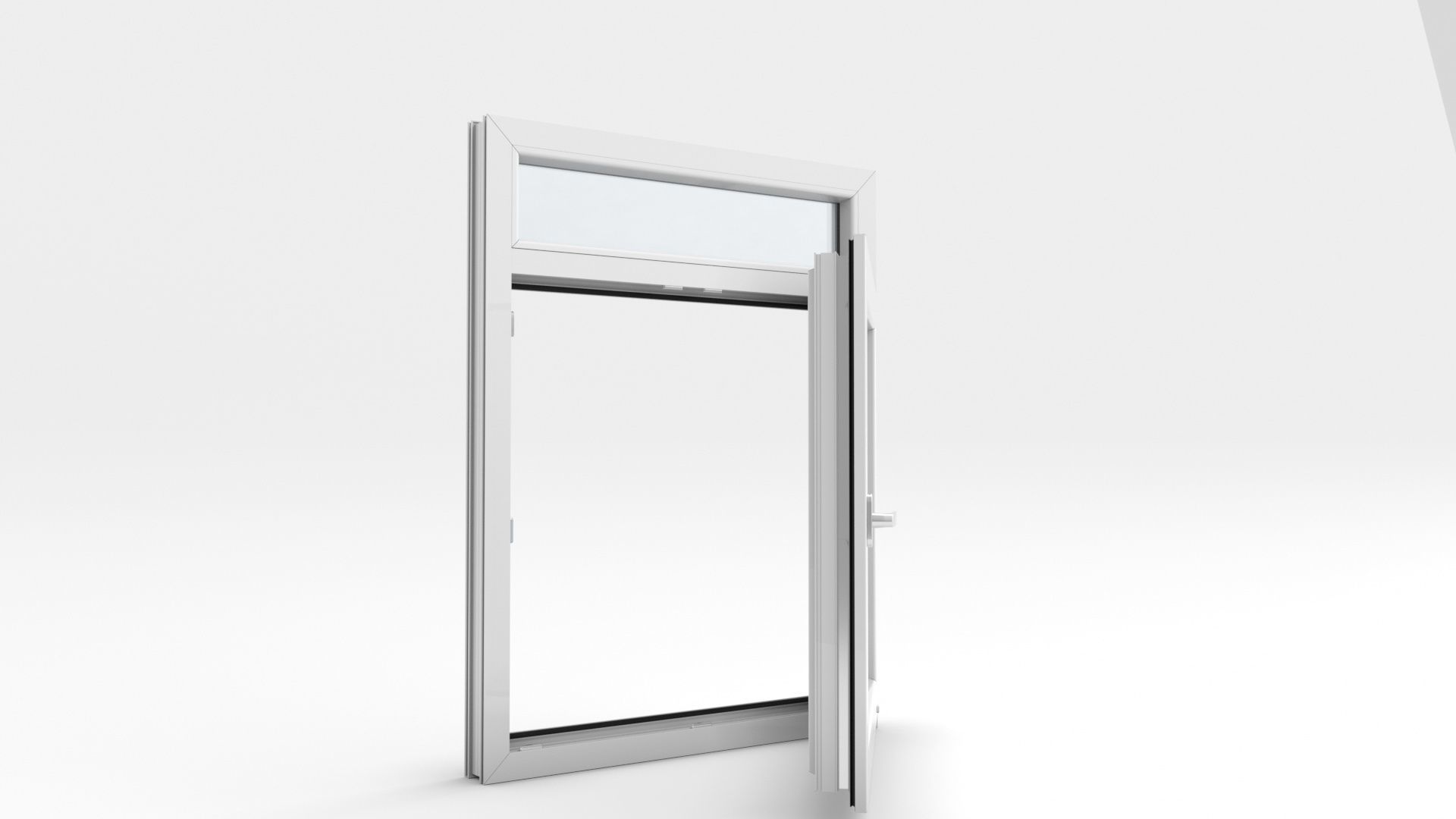 Adjustable and Rigged PVC Window 3D model_15