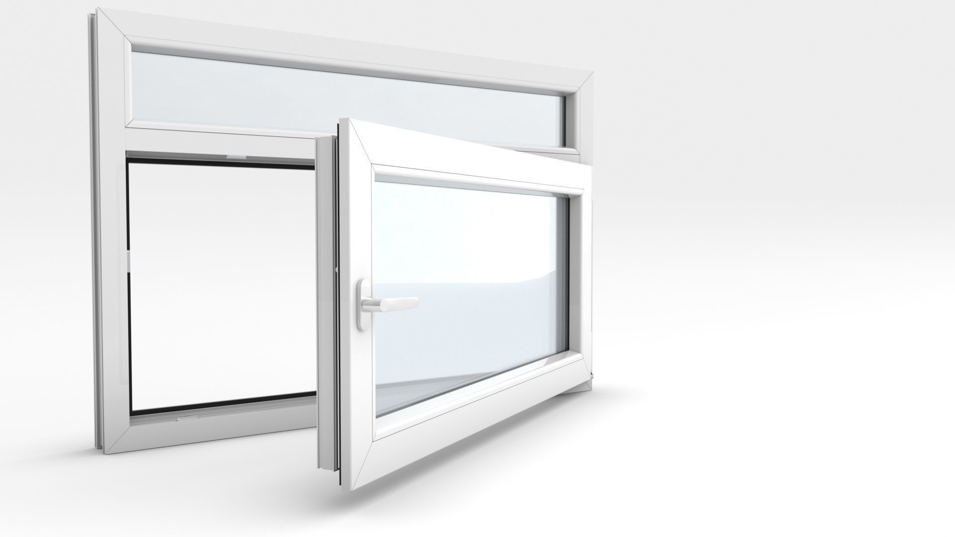 Adjustable and Rigged PVC Window 3D model_22