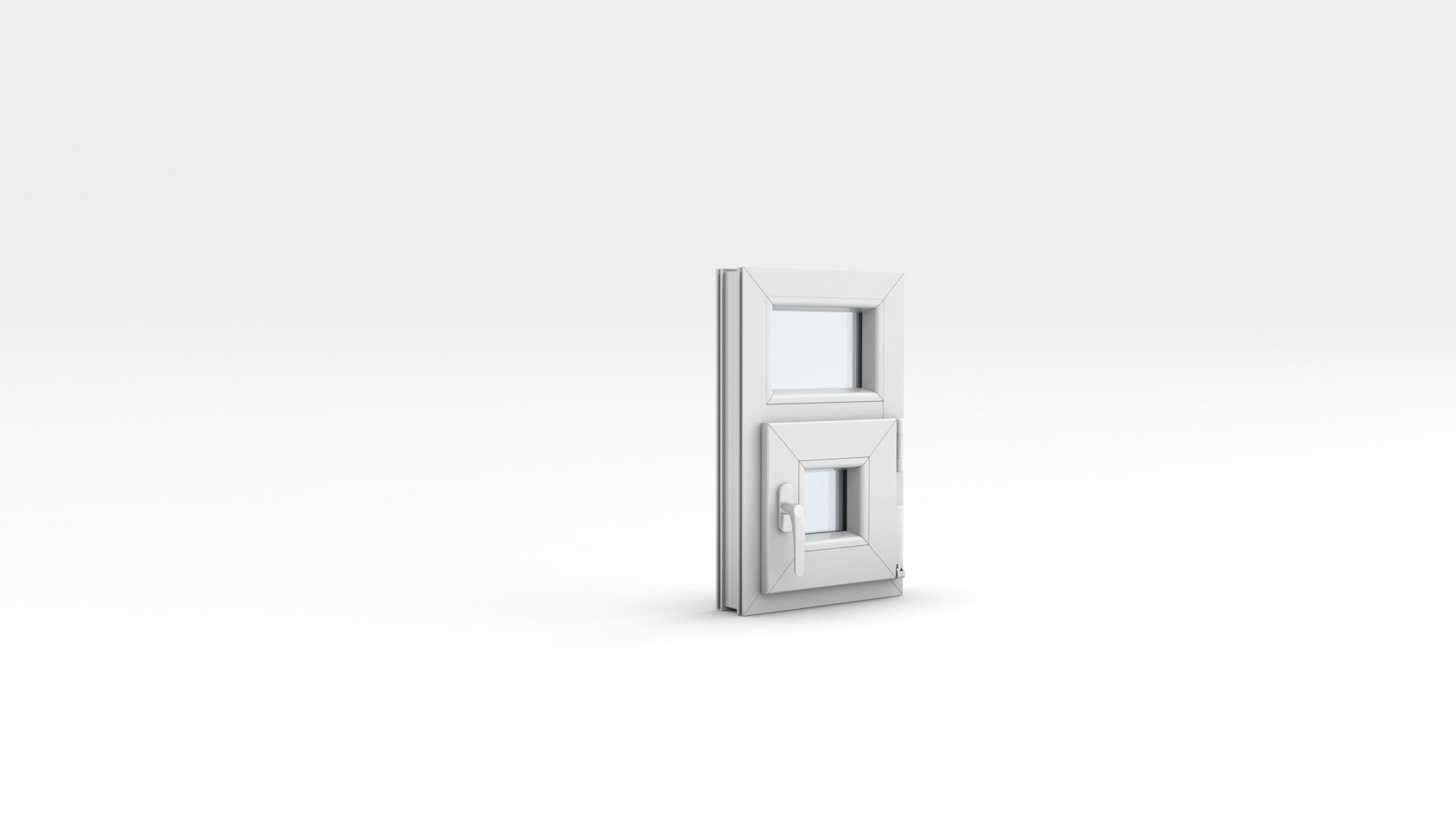 Adjustable and Rigged PVC Window 3D model_18