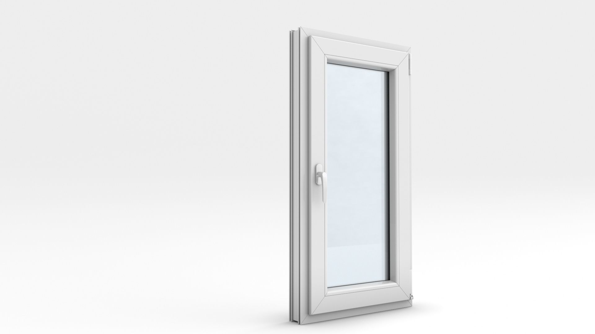 Adjustable and Rigged PVC Window 3D model_2