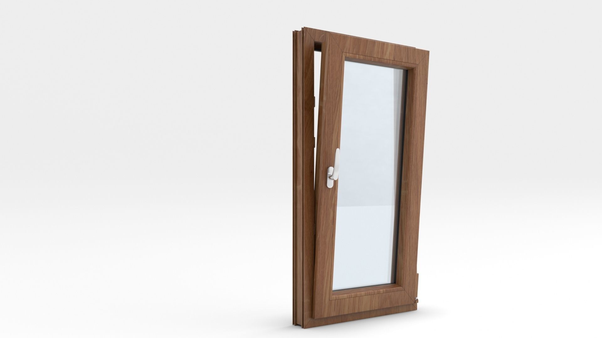 Adjustable and Rigged PVC Window 3D model_4