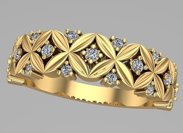 Flower Nature Ring 3d print model 3D print model