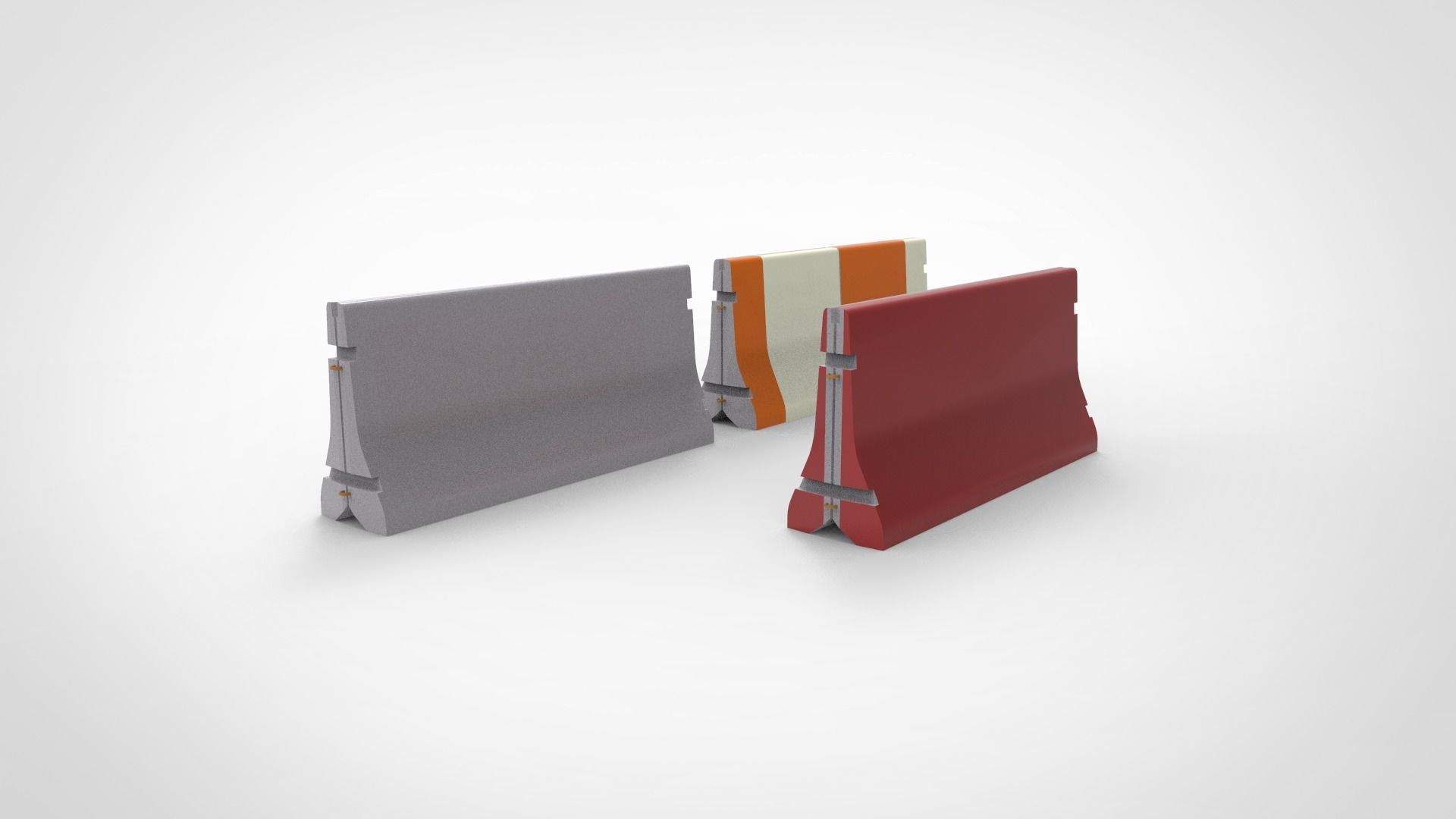 road barrier 3D model_2
