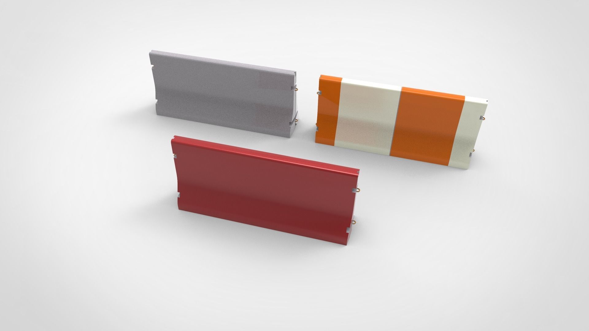 road barrier 3D model_4