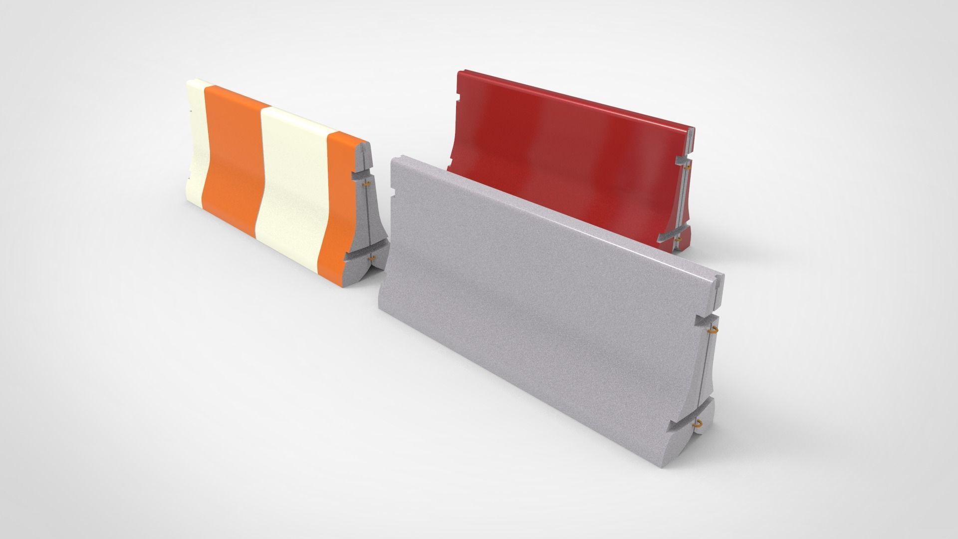 road barrier 3D model_1
