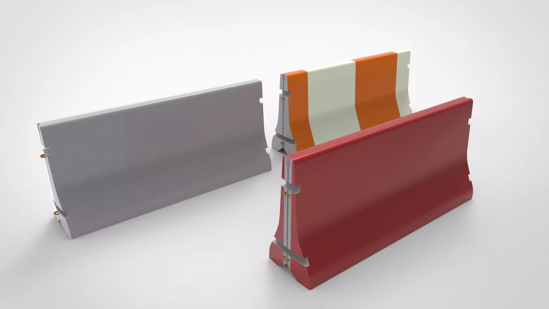 road barrier 3D model_0