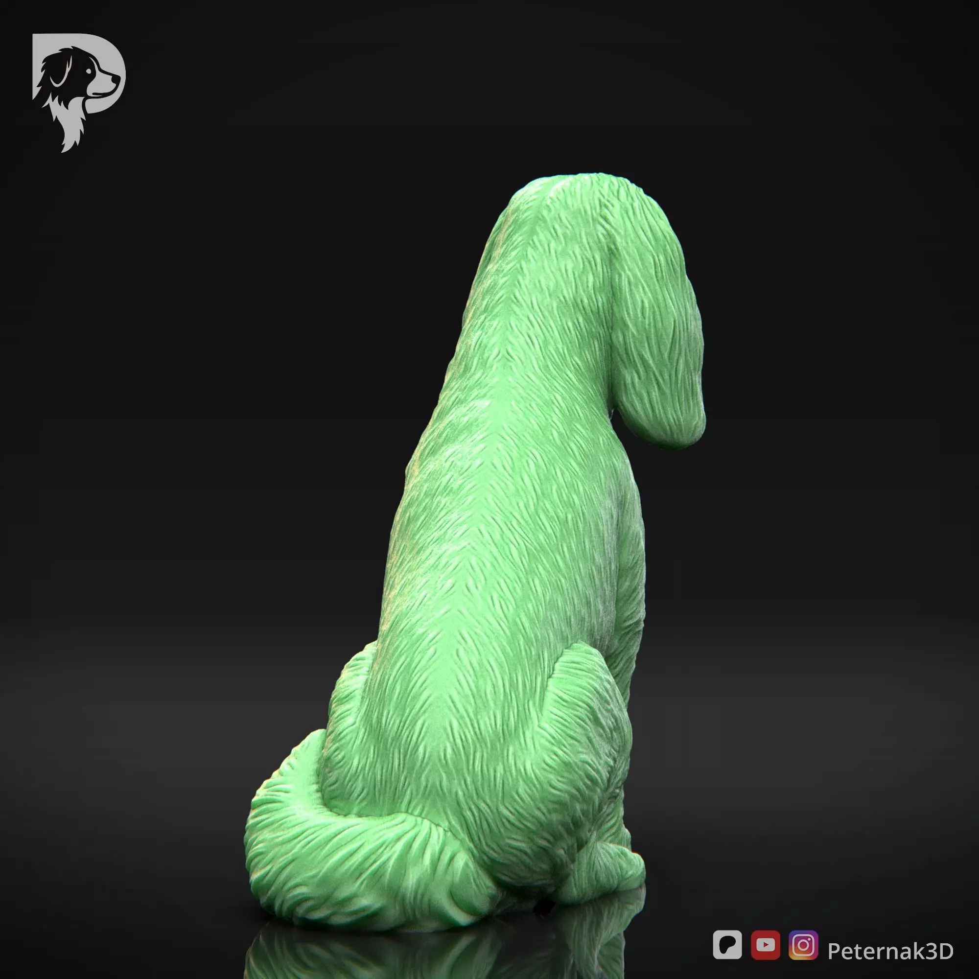 Dog 3D Print Model Cavalier King Charles Spaniel Pose 06 STL 3D print model_6