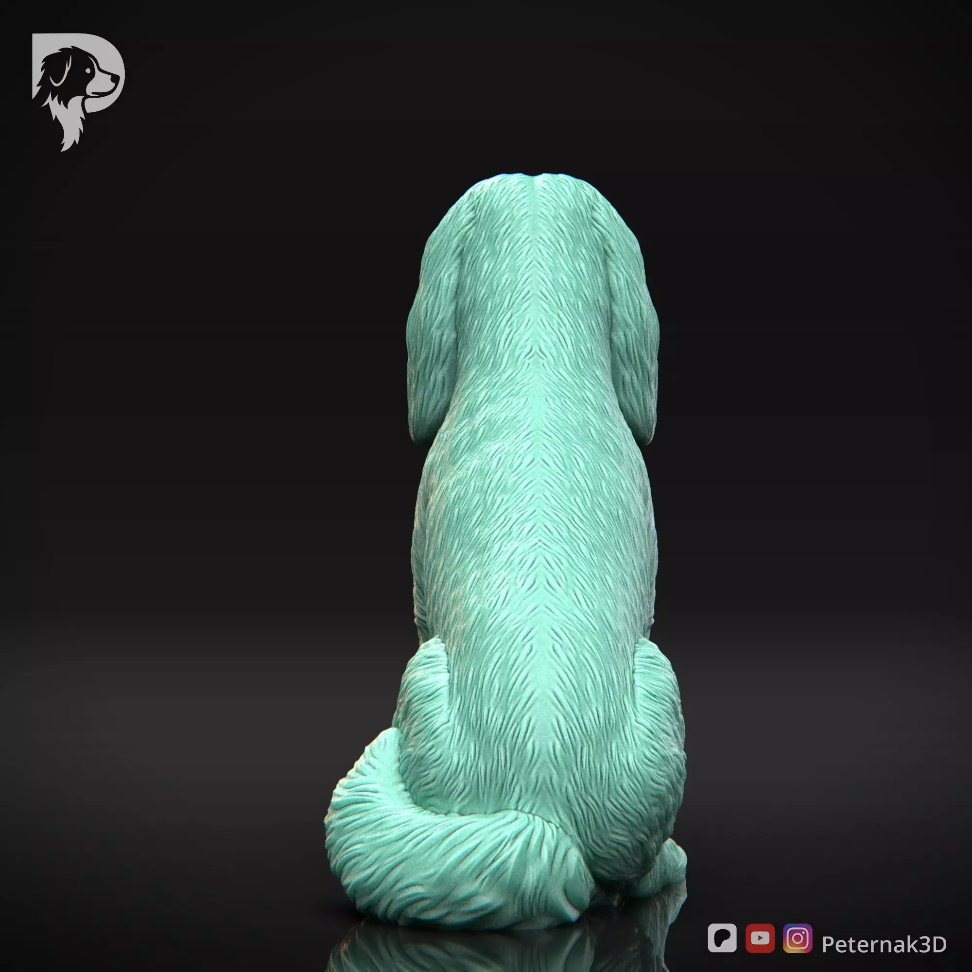 Dog 3D Print Model Cavalier King Charles Spaniel Pose 04 STL 3D print model_7