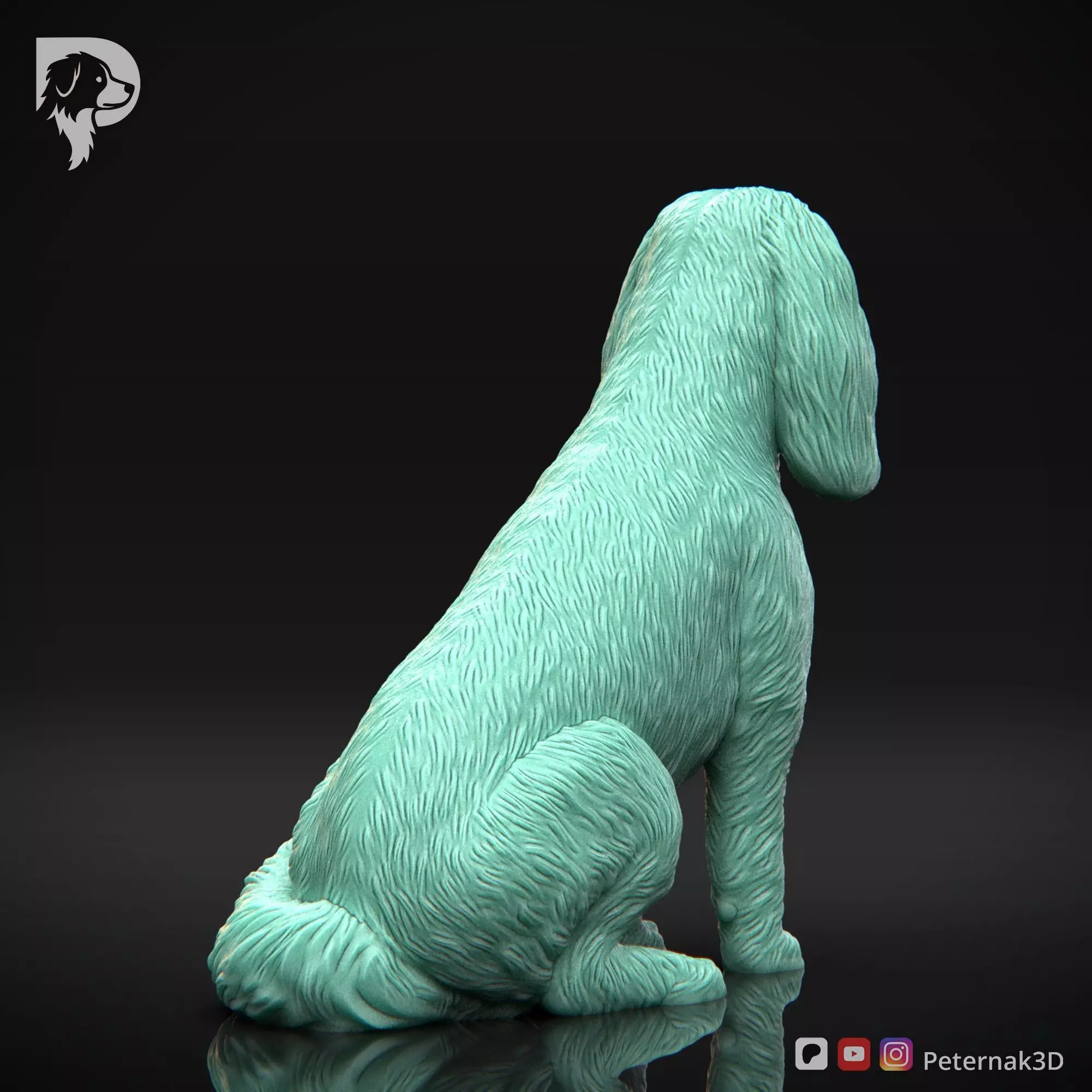 Dog 3D Print Model Cavalier King Charles Spaniel Pose 04 STL 3D print model_6